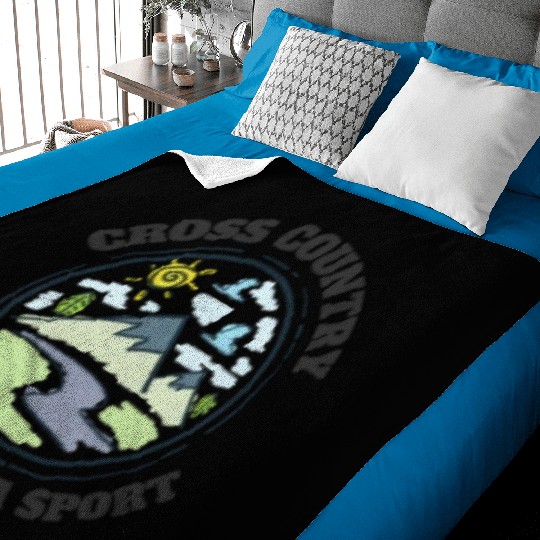 High School Running Baby Blankets, Cross Country Hills,