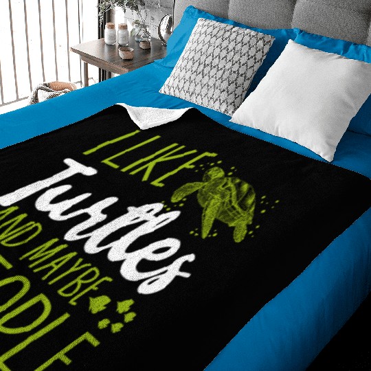 Sea Turtle Tortoise I Like Turtles Baby Blankets