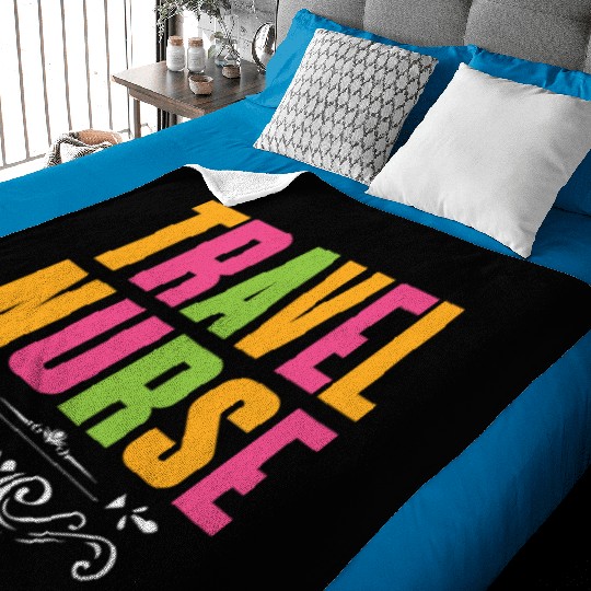 Travel Nurse Outfit Registered Nurse Baby Blankets