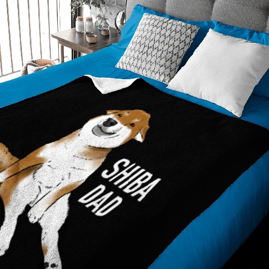 Shiba Inu Dad Shiba Dad Shiba Lovers Baby Blankets