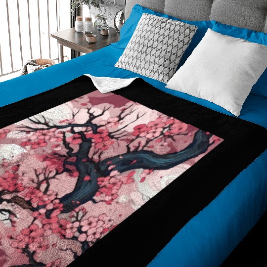 Anime Euphoria: Fantasy Cherry Blossom Dreamscape Baby Blankets