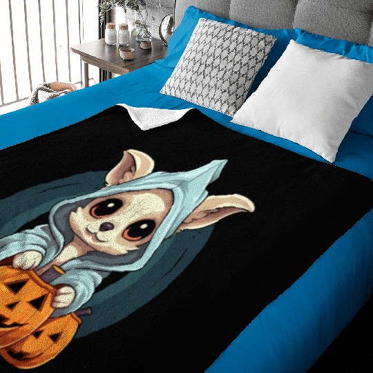 Chihuahua Halloween Puppy Trick Or Treat Dog Lover Baby Blankets