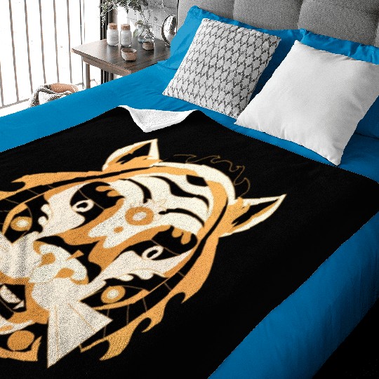 The King Of Style Minimalist Gold Lion Baby Blankets