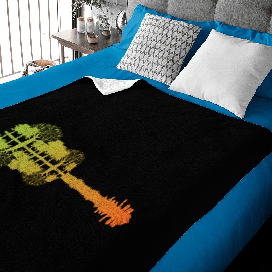 Guitarist Guitar Landscape Baby Blankets