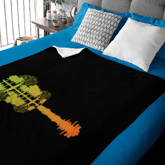 Guitarist Guitar Landscape Baby Blankets