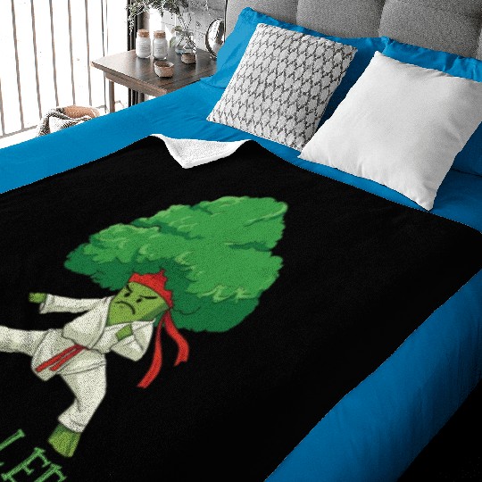Broccoli Martial Arts Karate MMA Boxing Kicks Baby Blankets