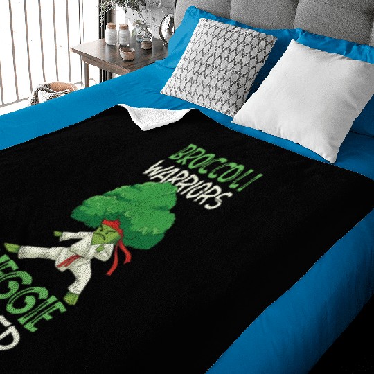 Broccoli Martial Arts Karate MMA Boxing Kicks Baby Blankets