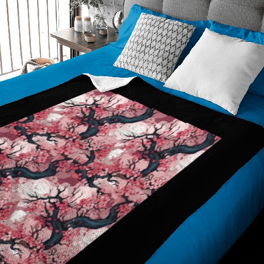 Anime Euphoria: Fantasy Cherry Blossom Dreamscape Baby Blankets
