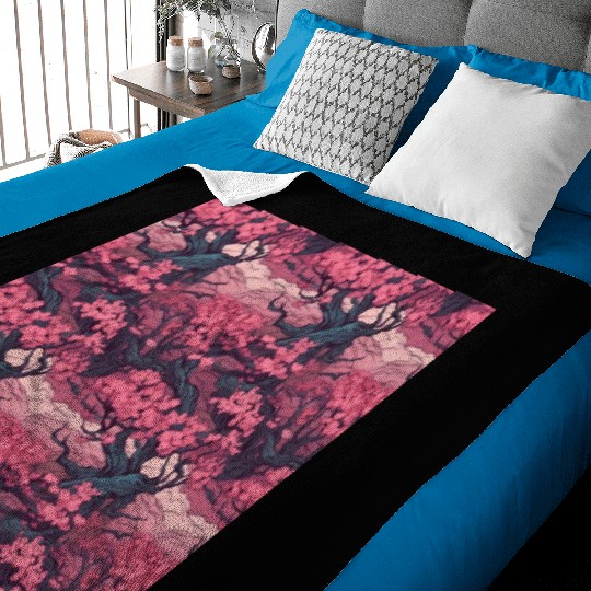 Anime Euphoria: Fantasy Cherry Blossom Dreamscape Baby Blankets