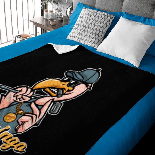 Flamingo Golf Baby Blankets