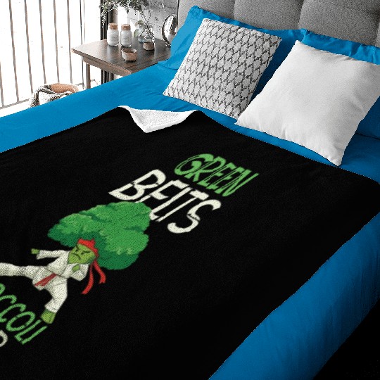 Broccoli Martial Arts Karate MMA Boxing Kicks Baby Blankets