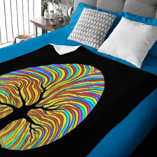 Tree: detailed, relaxing, & positive Baby Blankets