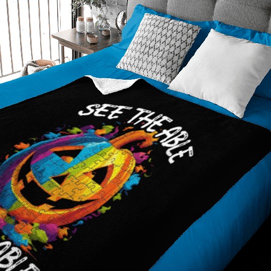 Autism Halloween Trick Or Treat Autism Awareness Baby Blankets