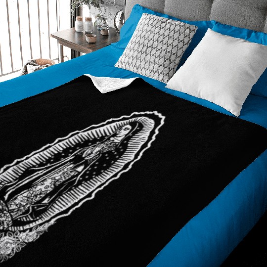 Virgin Mary Lady of Guadalupe Virgen De Guadalupe Baby Blankets