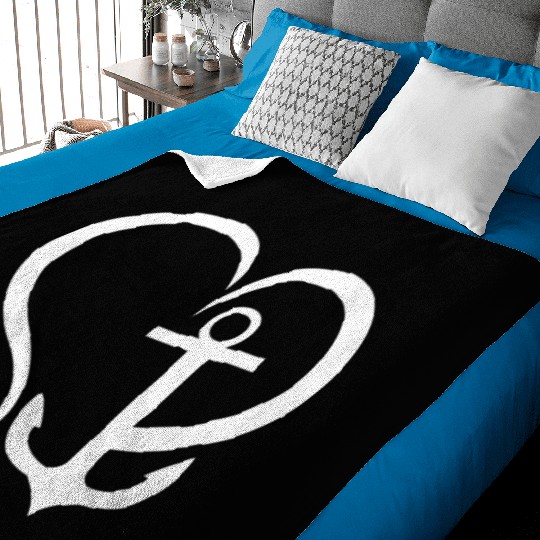 Preppy Nautical Anchor For Sailors Boaters Baby Blankets