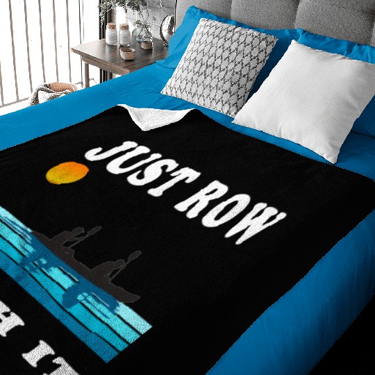 Just Row With It Kayak Retro Baby Blankets