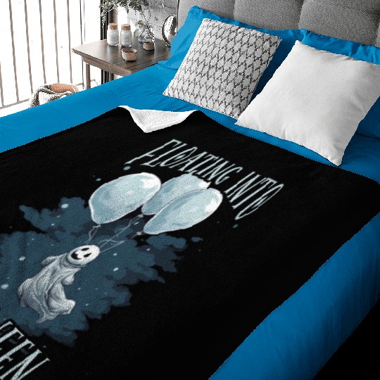 Balloon Halloween Trick Or Treat Spooky Boo Ghost Baby Blankets