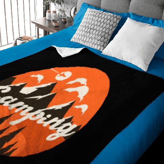 Happy Camper Camping Baby Blankets