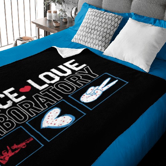 Science Baby Blankets, Peace Love Laboratory Baby Blankets,