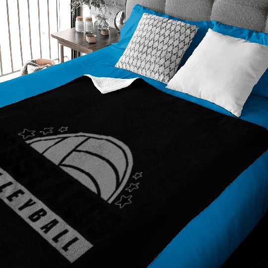 Mustangs Volleyball Coach Sports Team Spirit Wear Baby Blankets