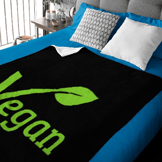 Vegan Plant Organic Green Food Baby Blankets