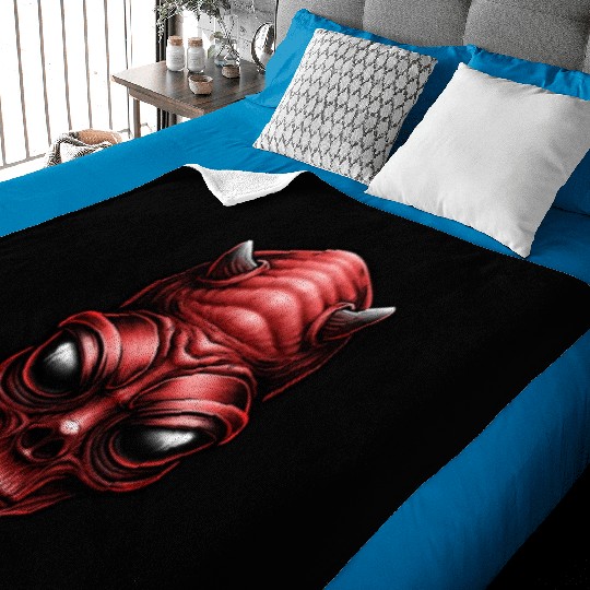 Alien Red Devil Baby Blankets