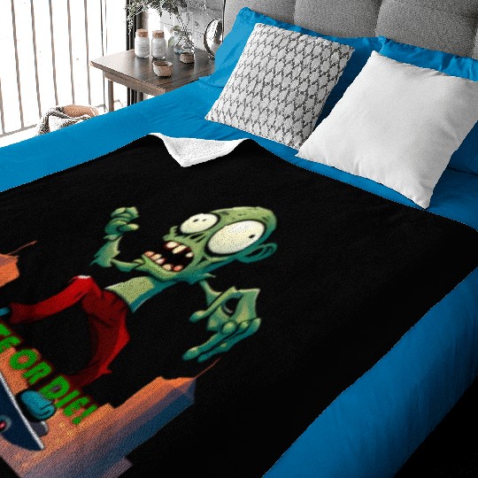 Zombie - Skate or Die Series Baby Blankets