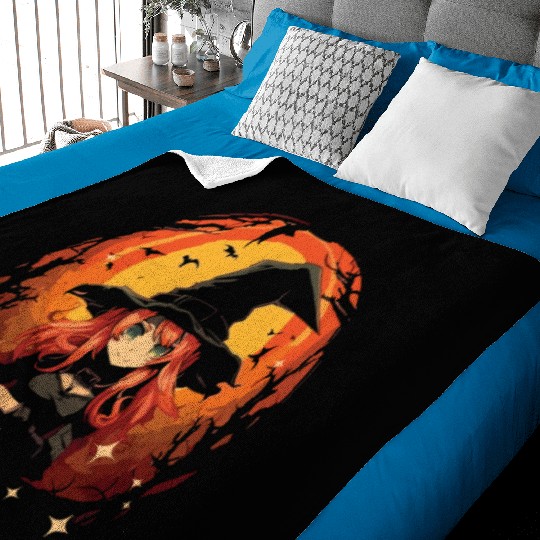 Anime Halloween Kawaii Trick Or Treat Spooky Manga Baby Blankets