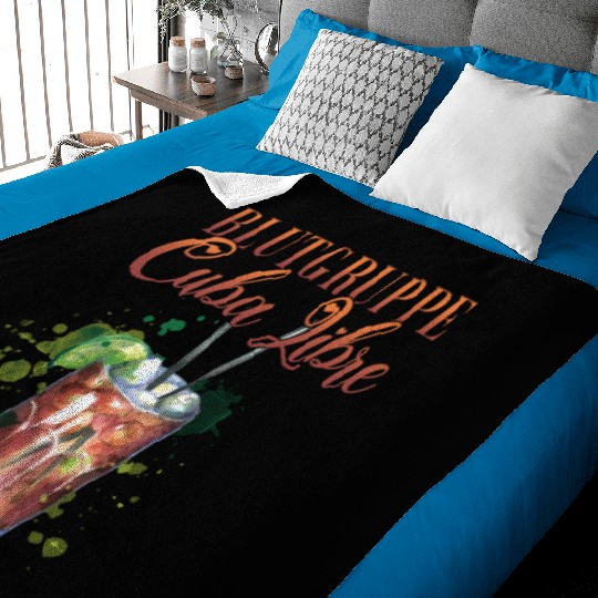Blutgruppe Cuba Libre Cocktail Bartender Baby Blankets