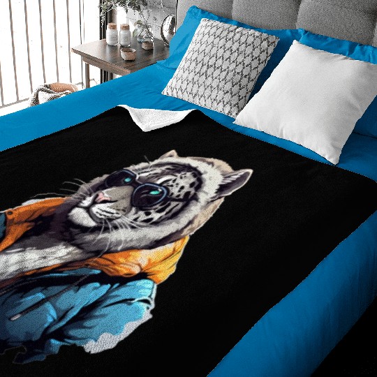 Street Style Snow Leopard | Leopard Lovers Baby Blankets