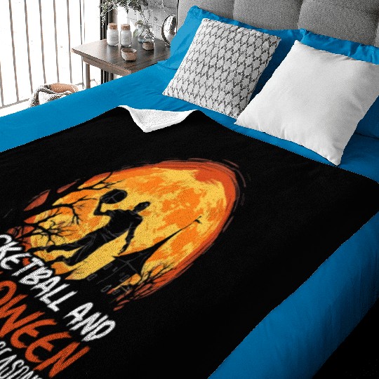 Basketball Halloween Trick Or Treat Spooky Baller Baby Blankets