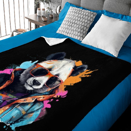 Street Style Giant Panda | Panda Lovers Baby Blankets