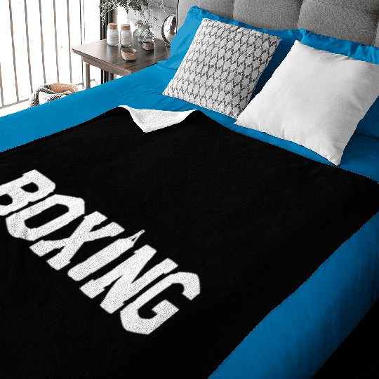 Boxing Typography Boxer Fitness Gym Fighting Baby Blankets