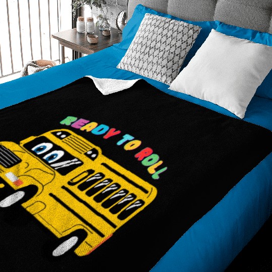 Ready to Roll School Bus Baby Blankets
