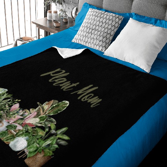 plant mom; pot plants; plants; green thumb; mom; Baby Blankets