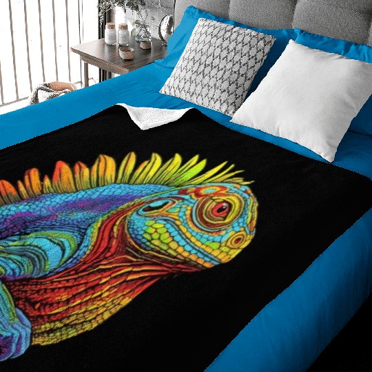 Luminous Lizard Baby Blankets