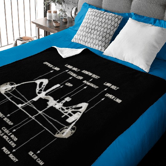 Outdoor Hunting Arch Anatomy Bow Arrow Target Baby Blankets