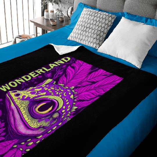 Psychedelic Reptile Wonderland Retro Designs 10 Baby Blankets