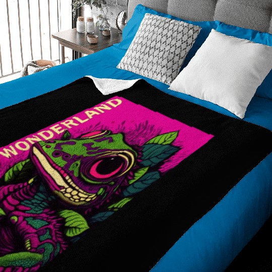 Psychedelic Reptile Wonderland Retro Designs 9 Baby Blankets