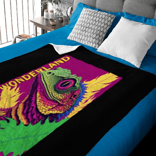 Psychedelic Reptile Wonderland Retro Designs 5 Baby Blankets