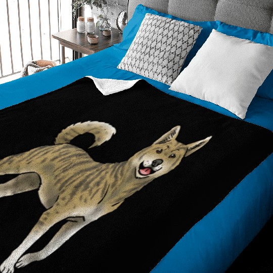 Dog Korean Jindo Brindle Baby Blankets