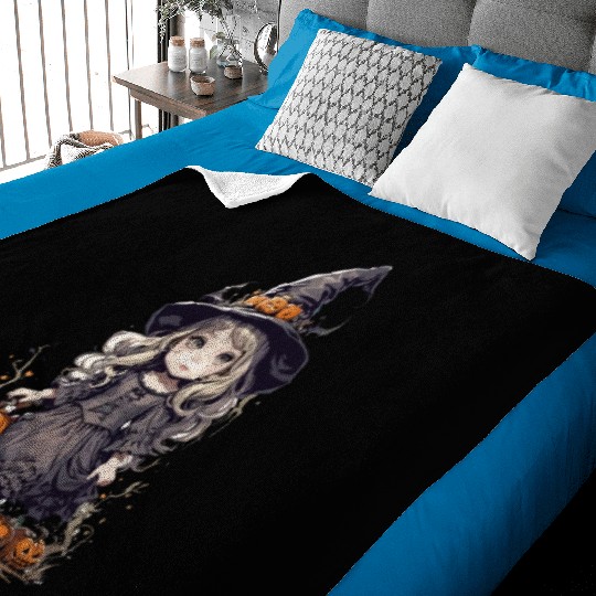 cute and creepy halloween fantasy witch Baby Blankets