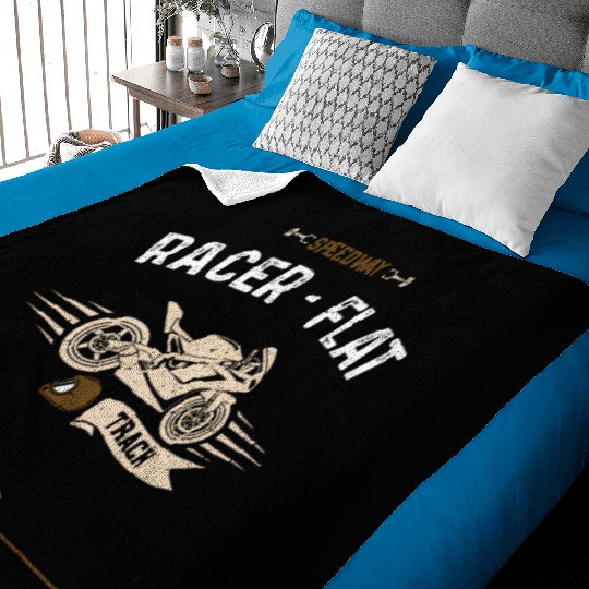 Speedway Racer - Flat Track Baby Blankets