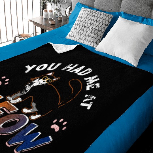 You Had Me At Meow Cat Lover Baby Blankets