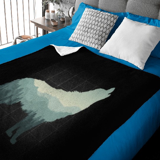 Lone Wolf Survives The Mountain Baby Blankets