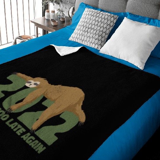 Sleeping Sloth Newyear Baby Blankets