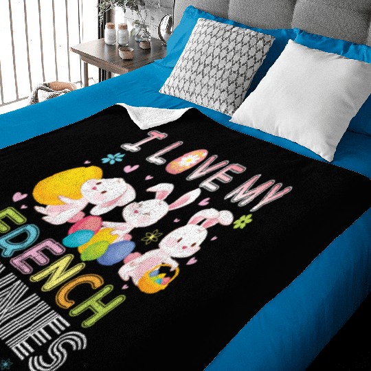 Color Flower Easter Eggs Happy Me I Love My French Baby Blankets