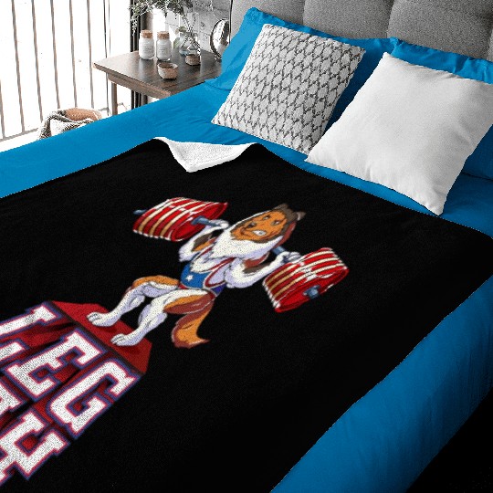 Leg Day Sheltie Weight Lifting Squat Gym Baby Blankets