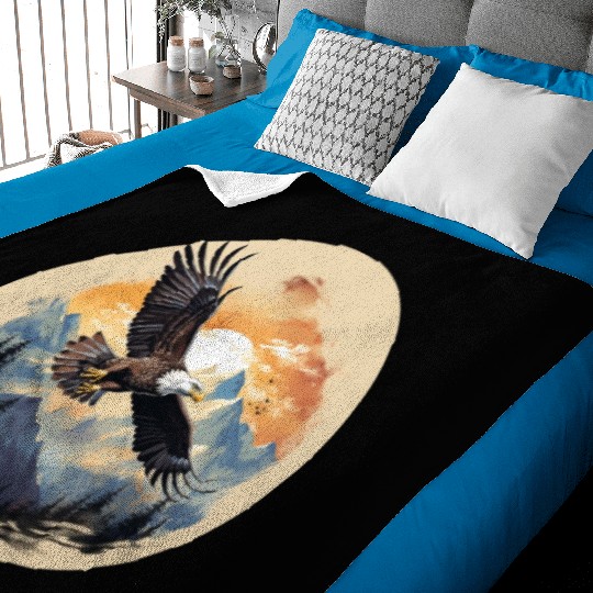 Bald Eagle as America's Symbol Baby Blankets