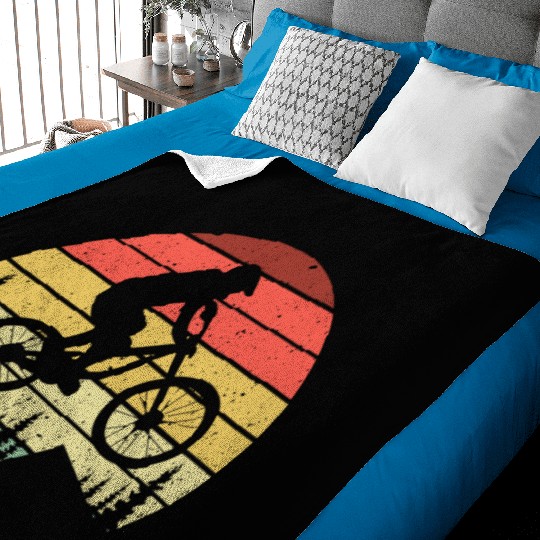 Mountain Bike Rider Baby Blankets